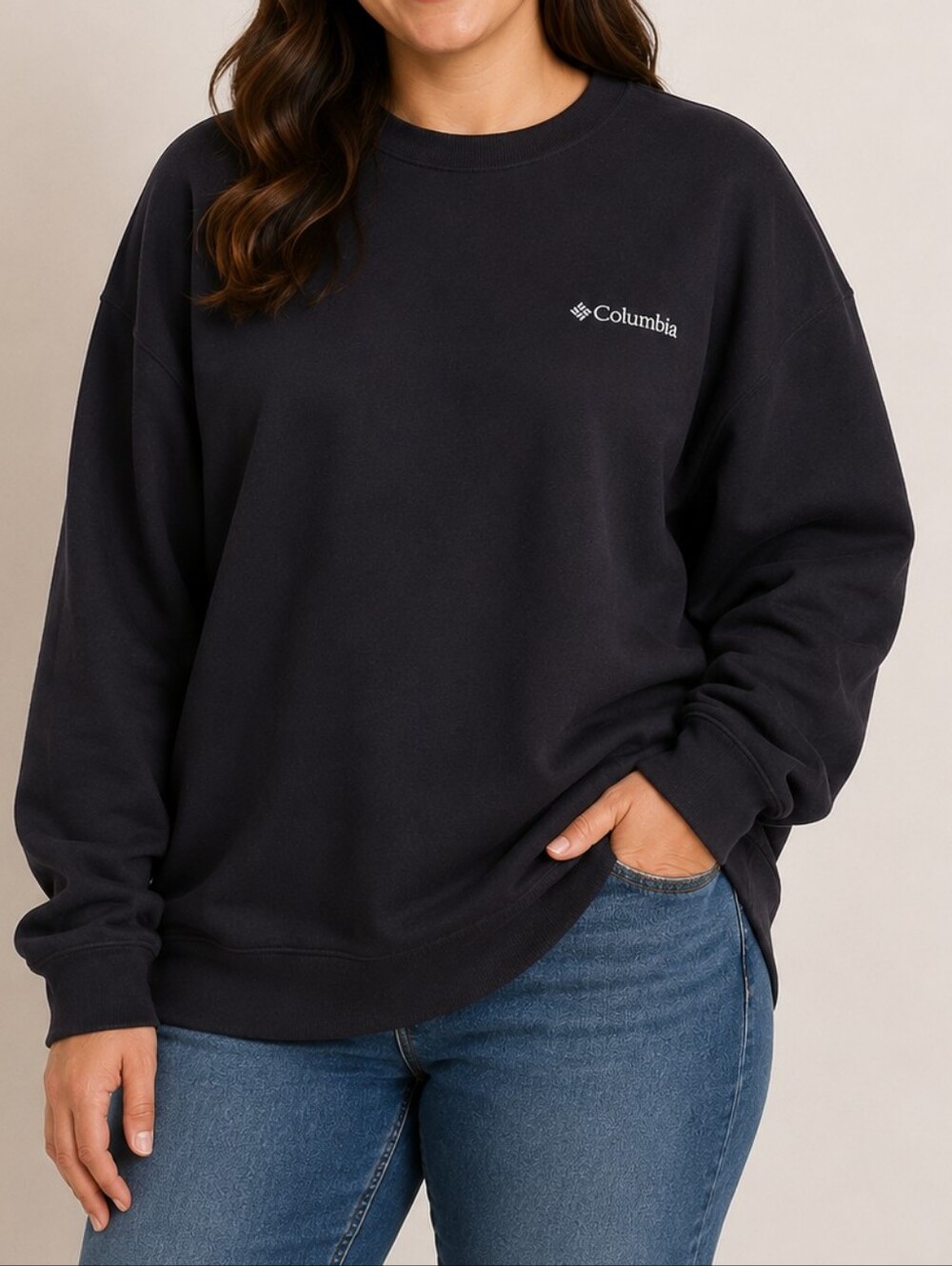 Columbia Black Logo Crewneck Sweatshirt